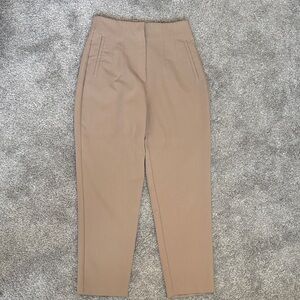 Zara High-Waisted Camel Tan Trousers